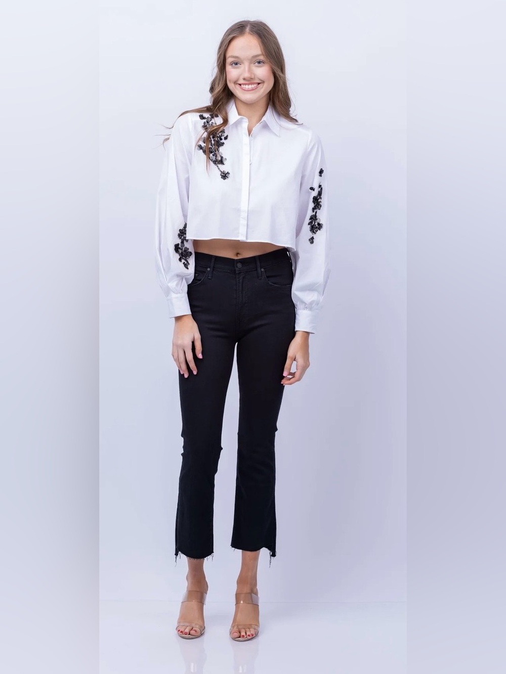 MOTHER jeans, The Insider Crop Step Fray in Not Guilty, size 28